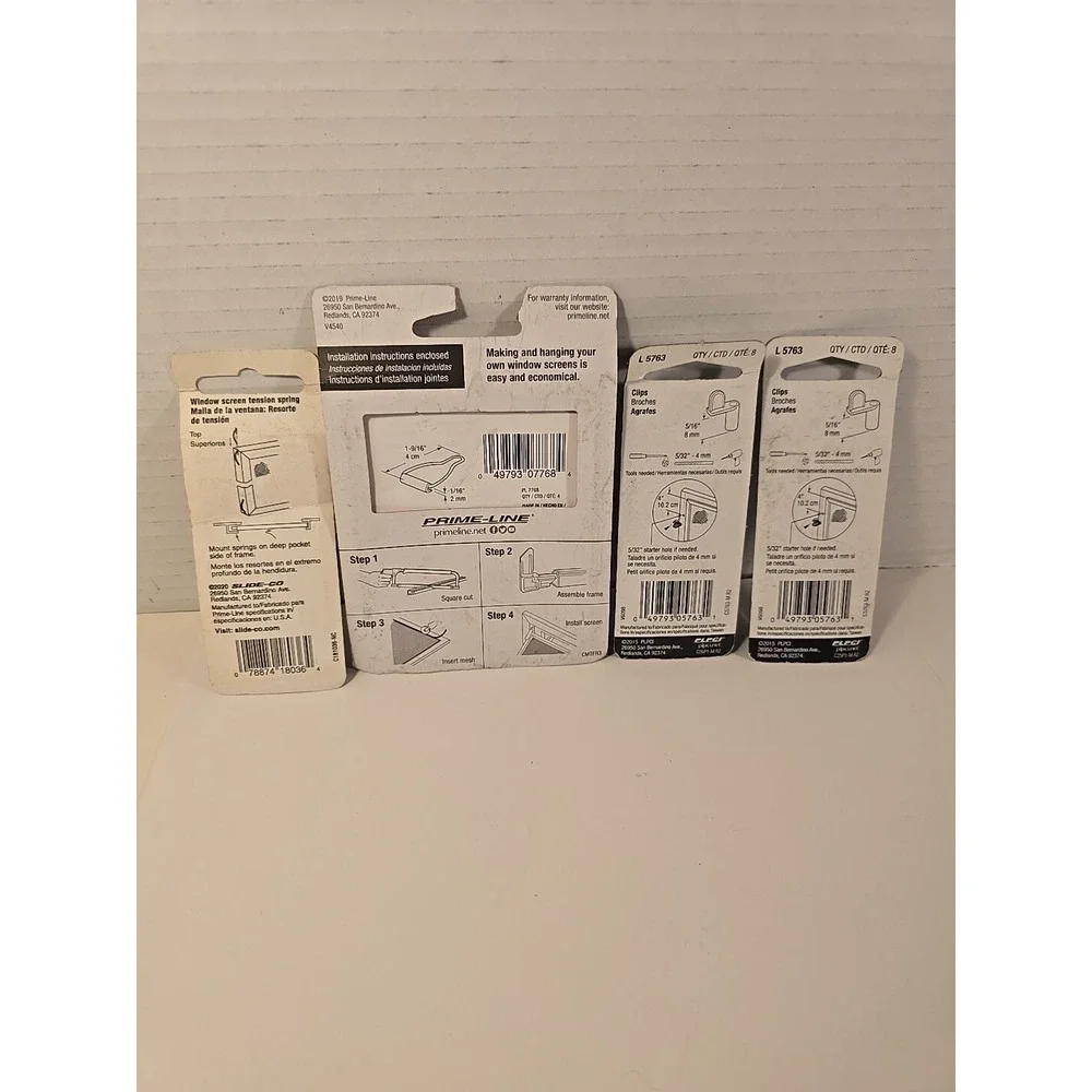 Window Screen Tension Spring‎ Hardware & Screen Fastener Lot